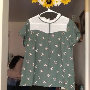 ModCloth French Bulldog Blouse